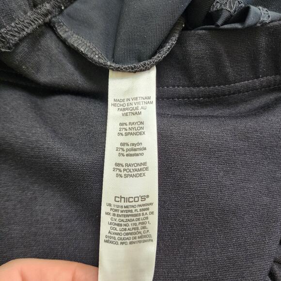 Chicos Fabulously Slimming Pants Womens 2.5 US 14 Black Pull On Stretch Comfort - Picture 6 of 12